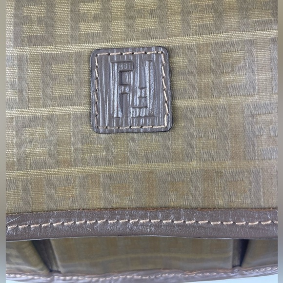 VINTAGE FENDI Zucchino Brown Monogram Coated Canvas Shoulder Messenger Bag - Picture 6 of 15
